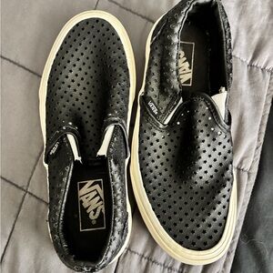 Vans Black Star Design Slip-Ons